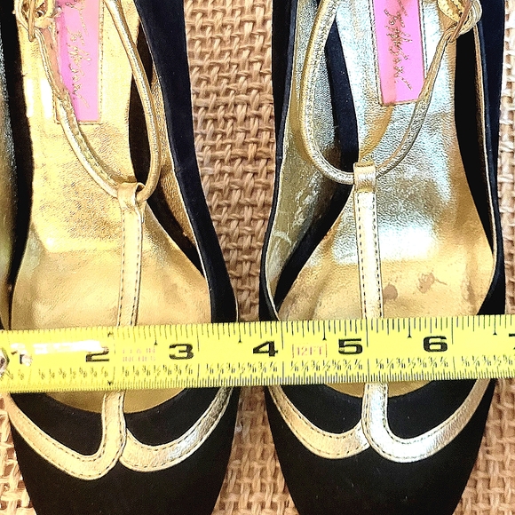 BETSEY JOHNSON Cross Strap SHORT HEEL Stiletto MARY JANE DANCE PUMPS 🩰BEAUTIFUL - Picture 16 of 16
